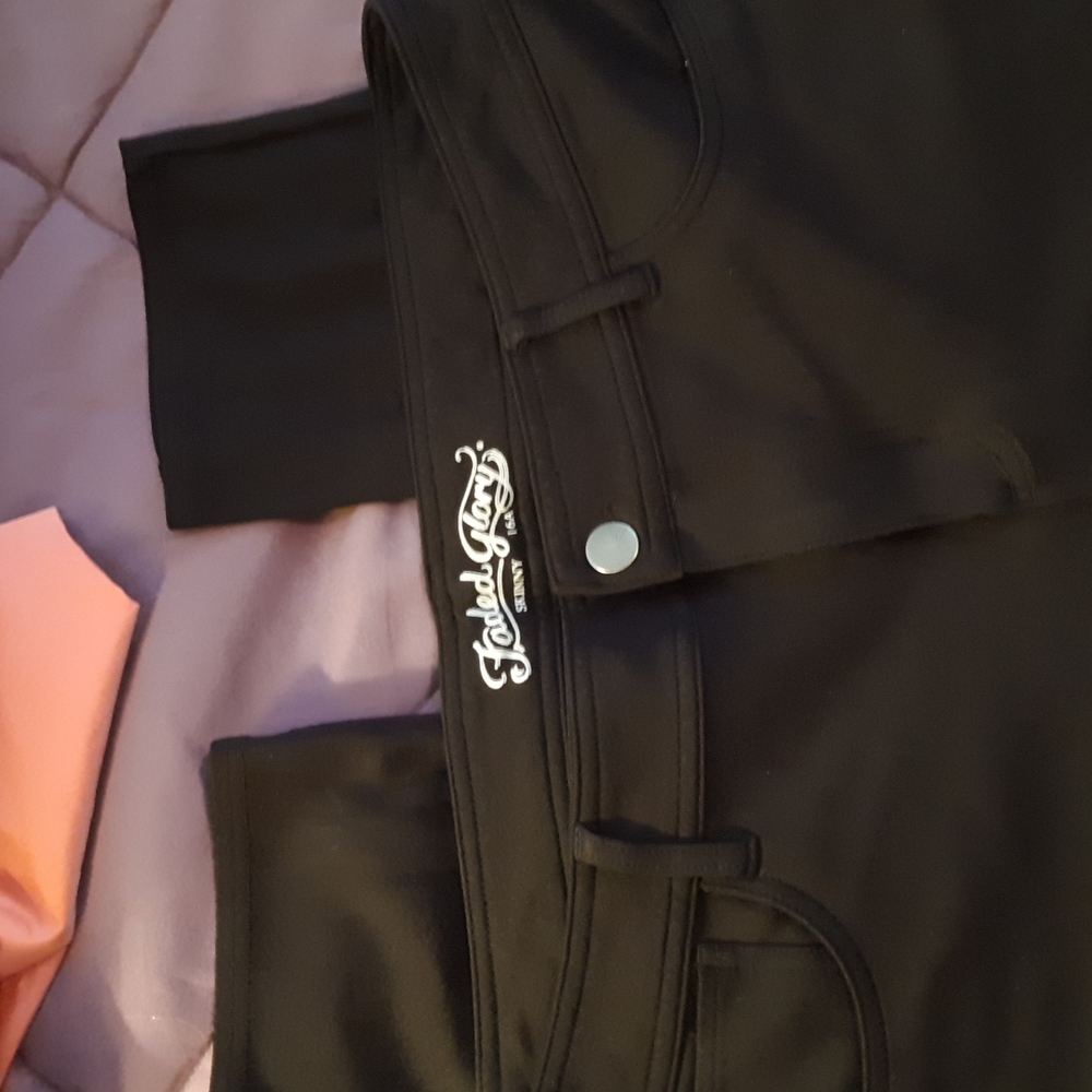 Black stretch pants